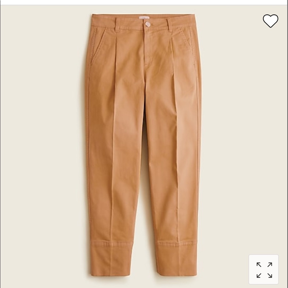 Jcrew pleated chino pant